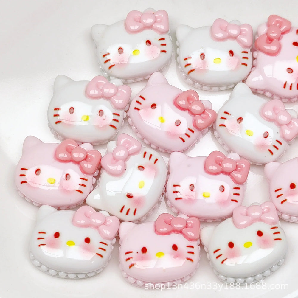 Kawaii Cat Resin Charms - 10 Pack