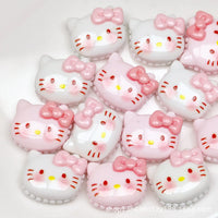 10 Pcs Cartoon Resin Cute Bright Surface Cats Style Hairpin Earrings Pendant Scrapbook Craft Diy Children's Toys Ornament Parts - Image 1
