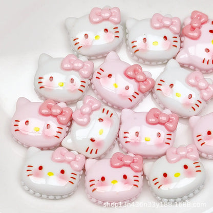 Kawaii Cat Resin Charms - 10 Pack