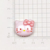 10 Pcs Cartoon Resin Cute Bright Surface Cats Style Hairpin Earrings Pendant Scrapbook Craft Diy Children's Toys Ornament Parts - Image 6