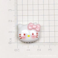 10 Pcs Cartoon Resin Cute Bright Surface Cats Style Hairpin Earrings Pendant Scrapbook Craft Diy Children's Toys Ornament Parts - Image 7